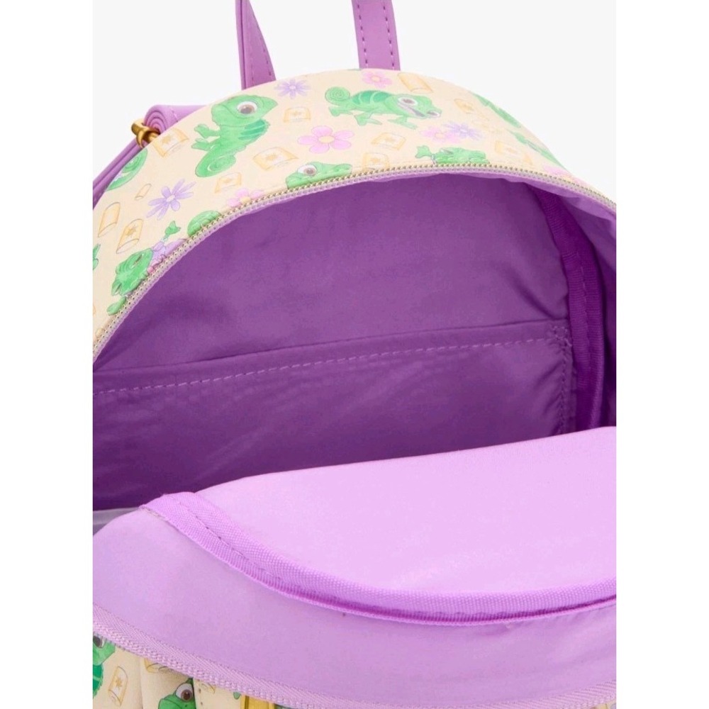 Loungefly Disney Tangled Pascal Floral Mini Backpack and Matching Wallet NWT - Picture 2 of 9